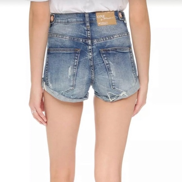 One Teaspoon Harlet High Rise Denim Short, 25 - Picture 3 of 8